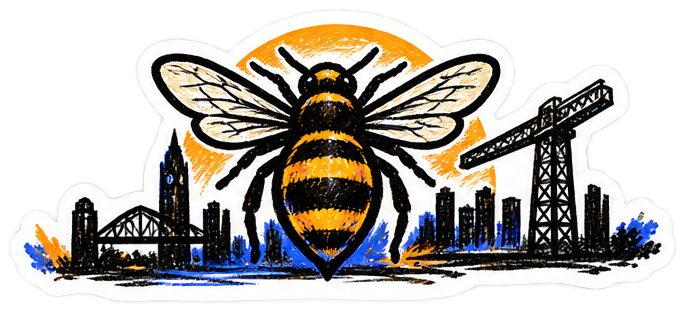 Illustration of a bee for Manchester